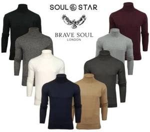 Herren Rollkragen Rollkragen Pullover Brave Soul Strick Langarm Pulli Sweater - Bild 1 von 20