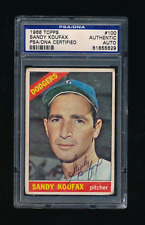 1966 Topps #100, Sandy Koufax Signed Card, PSA/DNA Autograph, Authentic Auto