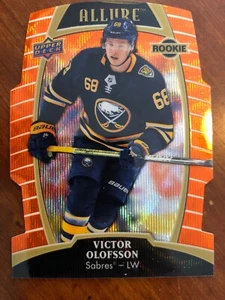 19-20 UD Allure Hockey Rookie Die Cut Orange Slice 88 Victor Olofsson /199 - Picture 1 of 2