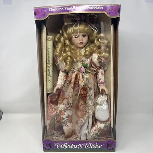 Collector's Choice fine bisque porcelain doll  16" in box w/ stand  Limited Ed. - Picture 1 of 8