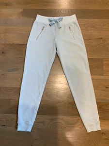 CXJ Justice Girls Light Blue Velour Joggers Pockets Size 12 - Picture 1 of 4
