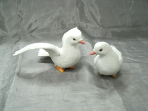 Vtg Homco Figurines Set of 2 LOVE DOVES #8856 White Porcelain Home Interior EC - Picture 1 of 4