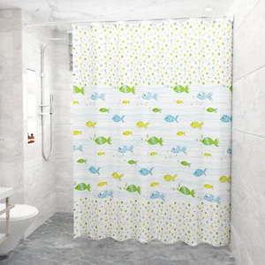 Waterproof Shower Curtain PEVA 78 H x 70 W Inches Printed Curtain Semi Sheer ... - Picture 1 of 7