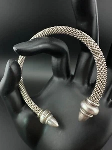 Vintage Joseph Esposito Espo/Sig 925 Sterlingsilber strukturierter Armreif Armband 7 Zoll - Bild 1 von 6