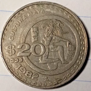 $20 1980 mexican coin ERROR - Picture 1 of 2
