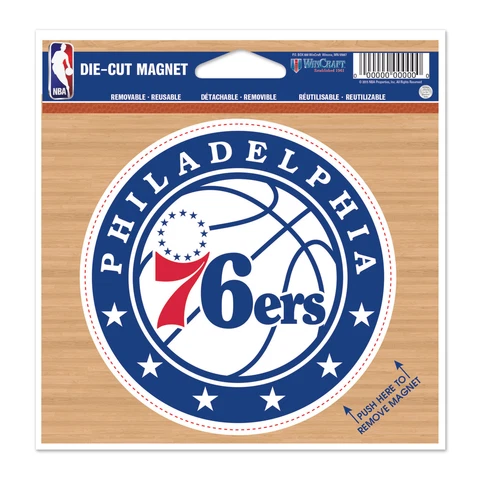 WinCraft Philadelphia 76ers 5'' Die-Cut Car Magnet Cover