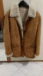montone shearling donna originale taglia 48 marrone - Foto 1 di 7