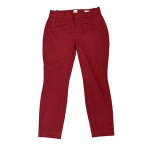 Gap Curvy Signature Skinny Ankle Pants Womens 4 Curvy Wine Flat Front Stretch - Picture 1 of 11