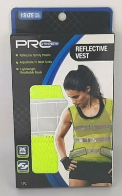 REFLECTIVE SAFETY VEST Adjustable Size Running Biking Cycling Walking Sport - Image 1 of 2
