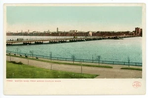 Antigua postal Boston, MA vista al otro lado del río Charles indivisa sin publicar c1904 - Imagen 1 de 2