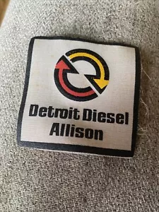Vintage Detroit Diesel Allison Auto Fuel Uniform Jean Jacket Leather Vest Patch - Picture 1 of 2