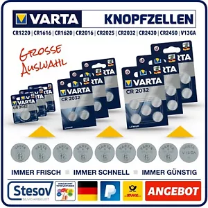 Varta 1,5-3V z.B. CR1620 CR2025 CR2032 CR2430 CR2450 LR44 + weitere Batterien - Bild 1 von 70