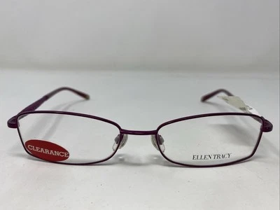 Marco de gafas de borde completo púrpura/rojo Ellen Tracy FAUNA BERRY 53-17-135 SN58 Foto 1 de 4
