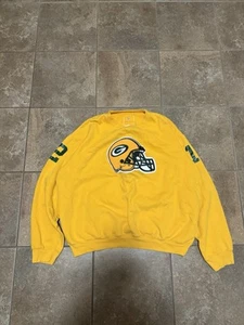 Green Bay Packers Embroidered NFL Large Aaron Rodgers Crewneck Sweater - Picture 1 of 3