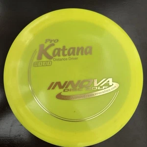 Innova Discs Pro Katana Distance Driver Yellow Penned 172g 9.5/10 - Picture 1 of 5