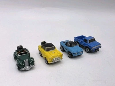 Micro Machines Lot 4 MG Green, Blue Corvette, Yellow Thunderbird & Blue Datsun - Image 1 of 4