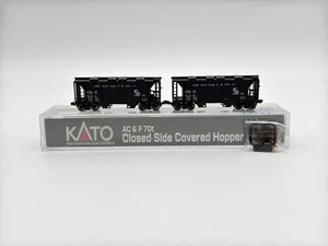 KATO - N - C&O - AC & F 70ft Covered Hoppers - Train 186-0105 - Picture 1 of 16