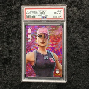 Panini Fortnite Series 1 PSA 10 Rose Team Leader #287 Crystal Shard Italy Cards - Picture 1 of 2