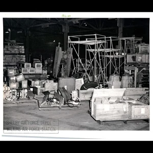 8x10 Photo Shelby Air Force Base Depot Wilkins Station Military Supply Crates A - Picture 1 of 4