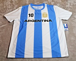 Camiseta Argentina Hombre Grande Messi 10 Azul Blanco Camiseta Fútbol Oficial AFA - Imagen 1 de 9