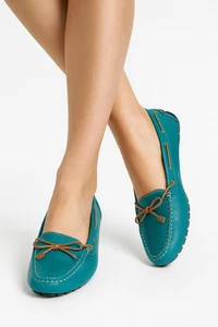 Zapato Clarks Artisan 66615 Turquesa Cuero Suave Sin Cordones Conducción Sin usar, en caja Talla 11 M - Imagen 1 de 20