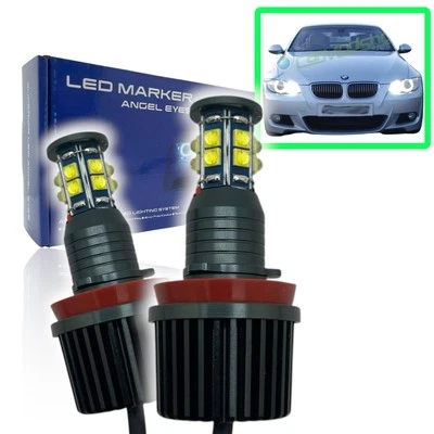 H8 120W Bianco LED Angel Eye Upgrade Bulbs Per BMW Z4 E89 2008-16 - Immagine 1 di 4