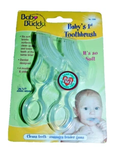 Angel Baby Buddy 1st Toothbrush Silicone Teether BPA Free Chewable Toddler Brush - Picture 1 of 2