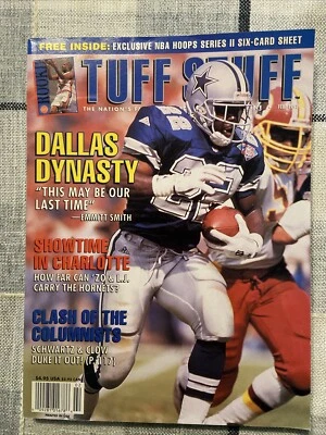Revista Tuff Stuff febrero 1995 Emmitt Smith cubierta vintage deportes  Foto 1 de 2