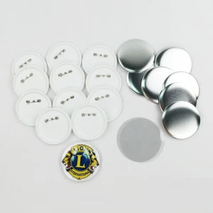 1-1/4" 32 mm ABS / Metal Blanco Pin Botón Suministros para Máquina Fabricante de Insignias - Imagen 1 de 15