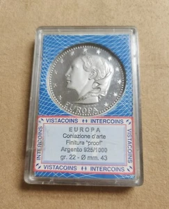 INTERCOINS MEDAGLIA UNIONE EUROPEA ARGENTO 925 GR. 22 DIAMETRO MM 43 COME NUOVA - Imagen 1 de 7