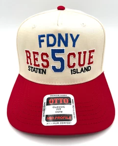FDNY RESCUE CO 5 Cap Hat Snapback Custom Embroidery Fire Department New York - Picture 1 of 5