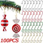 100PCS Xmas Tree Balls Metal Hook Holder Pendant Hanging Hooks  Party Decoration