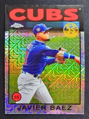 2021 Topps Series 1 Silver Pack Chrome Mojo 1986 #86BC-36 Javier Baez - Cubs - Image 1 of 2