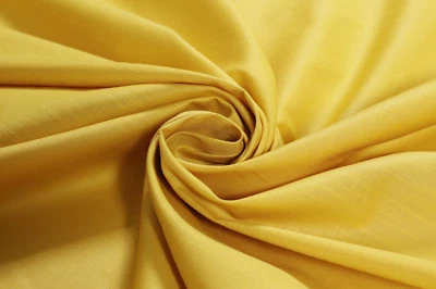 Yellow Color Solid Best Cotton Fabric Broadcloth For Sewing Quilting Shirt By YD - Image 1 of 3