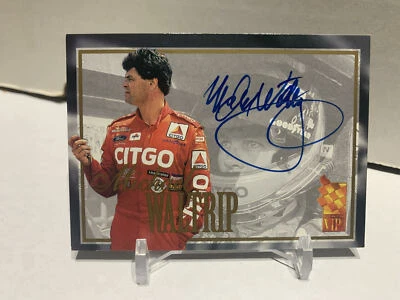 1996 VIP Press Pass Michael Waltrip on card Autograph Nascar Auto - Image 1 of 2