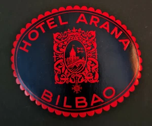 3.-HOTEL ARANDA BILBAO 🇪🇸(Antigua Etiqueta Maleta) 90 x 70 mm.🇪🇸 - Picture 1 of 1