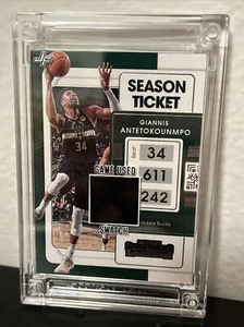 Gianni’s Antetokounmpo Jersey Fusion Game Used Patch Card Season Ticket - Picture 1 of 4