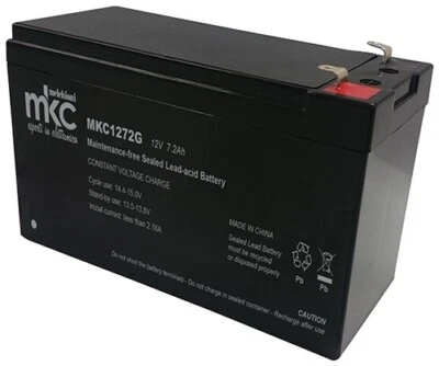 MKC Batteria 12v 7,2ah Ups Gruppo Continuita' ALTA CORRENTE Piombo Ricaricabile 6,3m