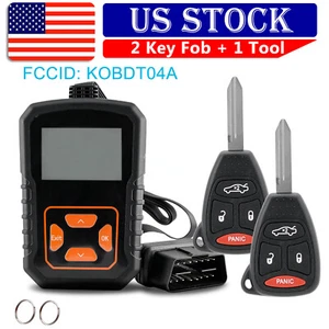 2 Remote Key Fob Program DIY for 2005 2006 2007 Jeep Commander Grand Cherokee - Foto 1 di 8