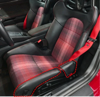 PORSCHE911 918 GT2rs GT3/GT3rs GT4rs CAPA DE ASSENTOS ESPORTIVOS COSTURA VERMELHA - Imagem 1 de 4