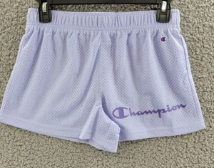 Champion Mesh Running Shorts Big Girls L Land Ice Elastic Waist Embroidered Logo - Picture 1 of 16