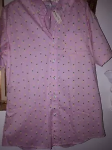 Sovereign Code Pink Pineapples Mens Cotton Shirt New With Tags L - Picture 1 of 3