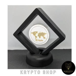 Ripple XRP Gold Silber Krypto Münze mit schwarzen Display Geschenk NEU - Bild 1 von 3
