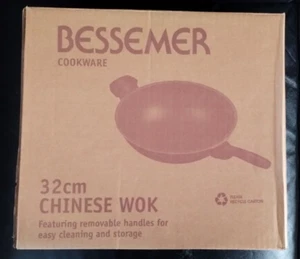 Bessemer Cookware Ebony 32cm Chinese Wok - New - Picture 1 of 5