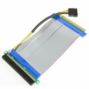 PCI-E Express 16x à 16x Riser Extender Card & IDE Power Ribbon Cable Card PCIE - Photo 1/4