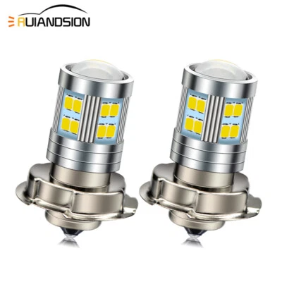 2pcs DC 6V Bianco P26S 2835 24 LED Lampada della lampadina del faro della moto - Immagine 1 di 4