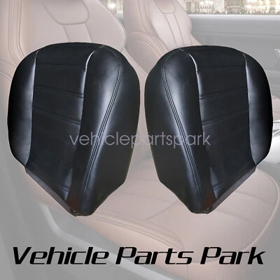 Driver & Passenger Bottom Leather Seat Cover Black For 2004-2007 Hummer H2 AWD - Image 1 of 4