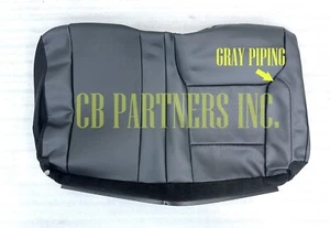 2024 OEM FORD F150 NEW TAKE OFF REAR 60 UPPER BLACK LEATHER GRAY PIPING - Bild 1 von 6