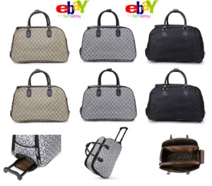 Travel Luggage Large Size Two Wheels Checked Design Hand Carry Hold All Bag - Picture 1 of 7
