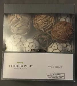 Classic Vase Filler Tan by Threshold~15 Pieces~Twine&Floral Decorative Balls - Picture 1 of 2